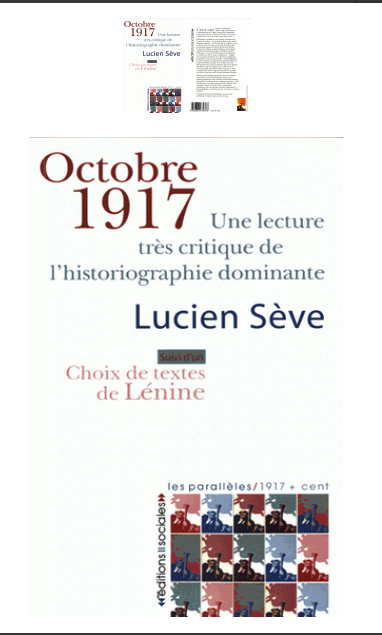 Couverture. Les Editions sociales. Octobre 1917 - Une lecture très critique de l'historiographie dominante. 2017-09-14